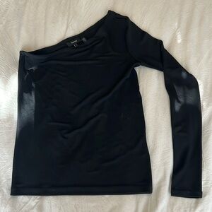 Theory Matte Left Shoulder Long Sleeve Top